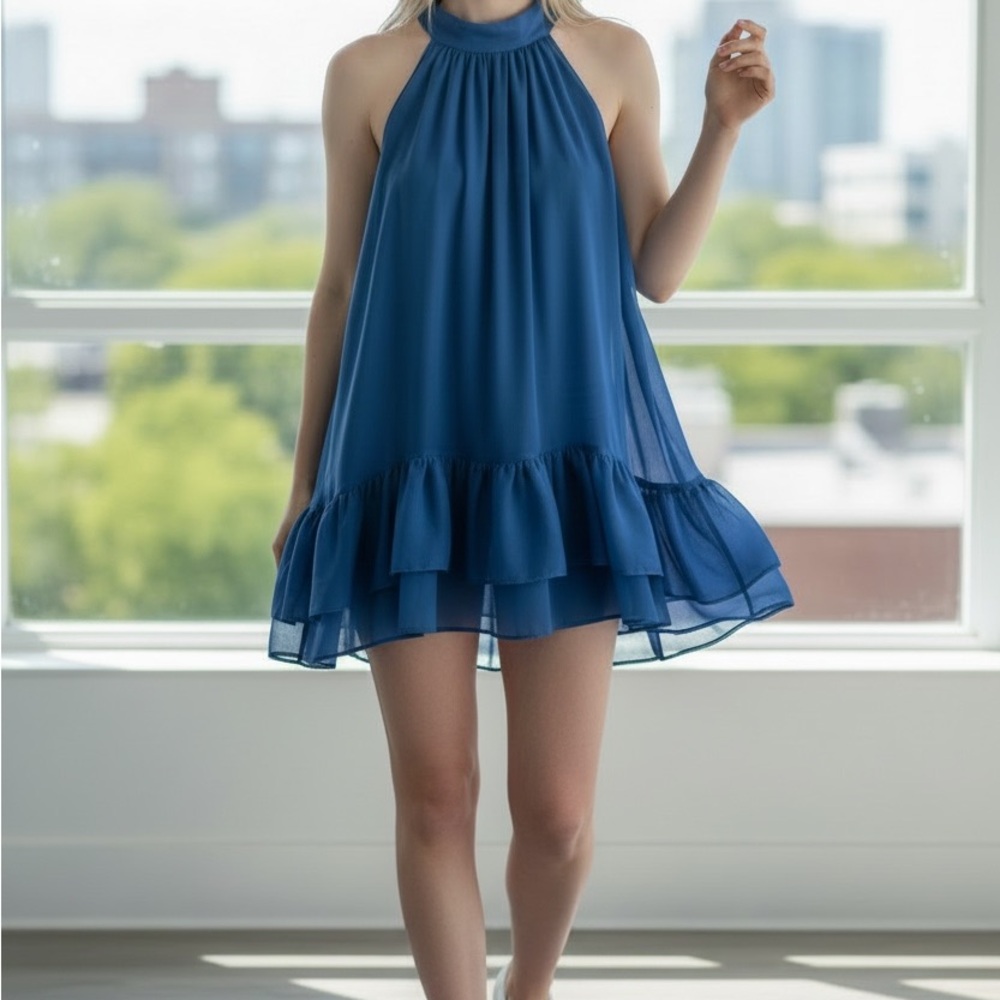 Alice + Olivia Blue Mini Dress
